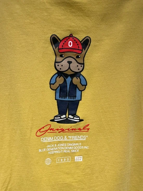 Jack & Jones Men’s Yellow Graphic T-Shirt. - Picture 4 of 7